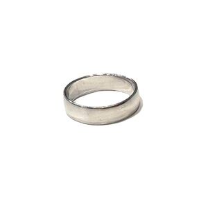Sterling Silver Sleek Wide Band Size 6.0 — worn as a stack ring and with diamond